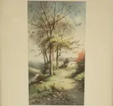 B.E. Golby, The White House by the River The White House by the River The White House by the River, Watercolor on paper