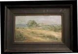 American School, Winding Road through a Field, Oil on canvas