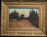 Frederick William Boulton, The Road Through the Trees, Oil on board