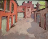 American School, Hillyer Court, Oil on board