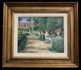 Dean M. Larson, Gardens, Oil on board