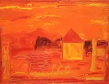Bill Barrell, "Hot day", 1987, Oil on canvas