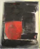 Kumi Sugai, Red Composition, Oil on canvas