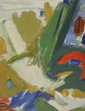 Myrna Harrison, "Untitled", circa 1956, Oil on canvas board