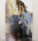 Anna Razumovskaya, Sapphire Momento, Hand embellished giclee