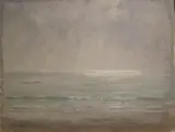 William Posey Silva, Tranquil Seascape, circa 1940, Oil on board