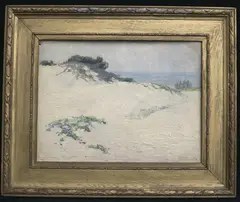 William Posey Silva, Pismo Dunes in the vicinity of Carmel, Oil on canvasboard