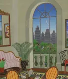 Thomas McKnight, Fifth Avenue Teatime, Serigraph from the 1984 "Manhattan Suite" series