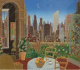 Thomas McKnight, Beekman Place Penthouse, Serigraph from the 1984 "Manhattan Suite" series