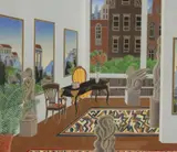Thomas McKnight, 57th Street Gallery, Serigraph from the 1984 "Manhattan Suite" series