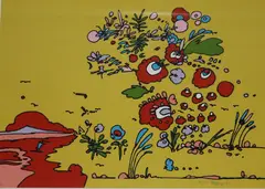 Hidden Profile by Peter Max, 1971, Pencil signed, numbered and dated at base, offered Oct 2025