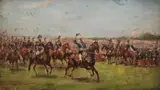 Paul Perboyre, Napoleon's Imperial Army Advancing, Oil on board