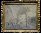 French School, Hazy Day at the Arc de Triomphe, Oil on canvas