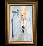 Claude Beaujean, View of Morocco's Chefchaouen, Oil on canvas