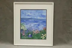 Eda Varricchio, Lake View, Mixed media on paper