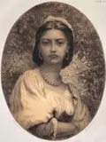 Eugène Louis Pirodon, Perle Noire (Black Pearl), circa 1869, Paris." The engraving was likely featured in an art magazine or publication that covered the 1869 Salon given that is titled L'ARTISTE at the top