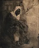 Edgar Chahine, Old Arab Woman