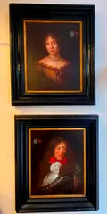 Pierre Mignard, Pair of Portraits, Oil on canvas; husband and wife portraits who were members
