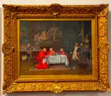 Henri Brispot, Cardinals Dining with an Archduke, Oil on canvas