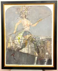Lucien Dulfan, Photo 113, Oil on canvas featuring a dynamic, surreal image