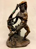 Antonio Canova, Hercules and Lichas, 19th century bronze statue, The bronze sculpture is after Antonio Canova's "Hercules and Lichas" marble sculpture now housed in the Galleria Nazionale d'Arte Moderna in Rome