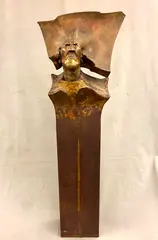 M. Culling, Krol, The bronze features a rich, multi-toned patina