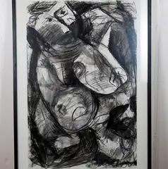 American School, Women, Mixed media on paper