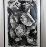 American School, Women, Mixed media on paper