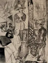 Charles Dufresne, Le Planteur, circa 1919, Pencil numbered, titled, and artist signed at base