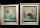 Martha Lechner Spak, Two Works: Through the Glass I and II, Oil on canvas