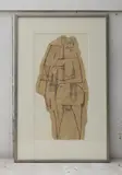 Robert Johnson Washington, Robert Johnson Washington (1913-1997) A study of a mother and child a tracing, black and iron oxide 50 x 25cm
