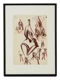 Robert Johnson Washington, Untitled, Robert Johnson Washington (1913-1997) Studies of figures gouache 42.5 x 28.5cm