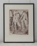 Robert Johnson Washington, Robert Johnson Washington (1913-1997) A study of three figures graphite and pen with an iron oxide wash 37 x 27.5cm