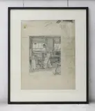 William Washington, William Washington (1885-1956) ‘The Cricket Bat Maker’ signed and inscribed