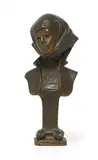 Alexandre Caron, Alexandre Caron (French, 1857, a patinated bronze desk seal