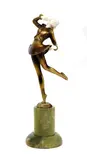 Josef Lorenzl (Austrian by Josef Lorenzl, 1892, a bronze and ivory sculpture of a dancing woman, sold Jan 2022