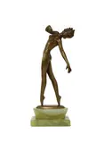 Josef Lorenzl (Austrian by Josef Lorenzl, 1892, a bronze figure of a nude dancer, sold Jan 2022