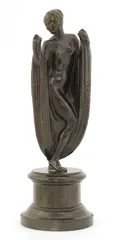 Hugo Fechter Lederer, Hugo Fechter Lederer (German, 1871, a bronze figure of a nude