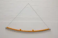 Cedric Christie, Cedric Christie (b.1962), 2012, steel with thirty-four orange billiard balls