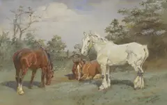Thomas Ivester Lloyd, Untitled, watercolour heightened with white 31.5 x 48.5cm