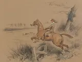 Basil James Nightingale, Untitled, charcoal and watercolour