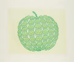 Thomas Bayrle, Apfelbrei, 1973, Farblithografie auf Velin