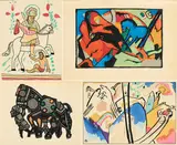 Der Blaue Reiter. 2. Auflage by Wassily Kandinsky und Franz Marc, 1914, Publikation mit 4 handkolorierten Tafeln auf Velin, sold Aug 2024