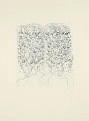 Tony Cragg, Ohne Titel, 2012, Farbkaltnadel auf Bütten