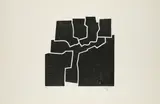 Eduardo Chillida, Beltza V, 1969, Holzschnitt auf dünnem Japan