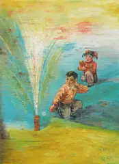 Shen Liang, Squib, 2008, Öl auf Leinwand