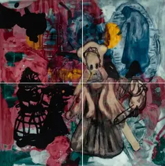 Oliver Dorfer, "The yolo iteration 11", 2017, Jeweils: Mischtechnik auf Acrylglas