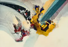 Roger Greßl, Lichtspiel, 1993, Mischtechnik auf Leinwand