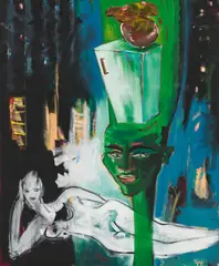 Elvira Bach, Arbeitszeitverkürzung, 1988, Acryl auf Leinwand
