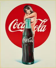 Lola Cola by Mel Ramos, 1972, Farboffset auf leichtem Karton, sold May 2024